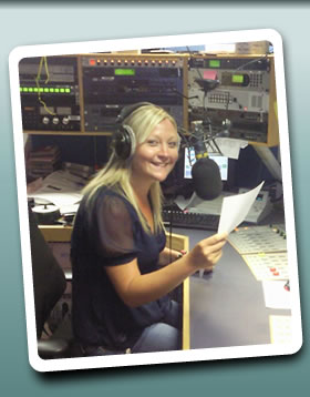 Rebecca Pukiello in the Newsbeat studio